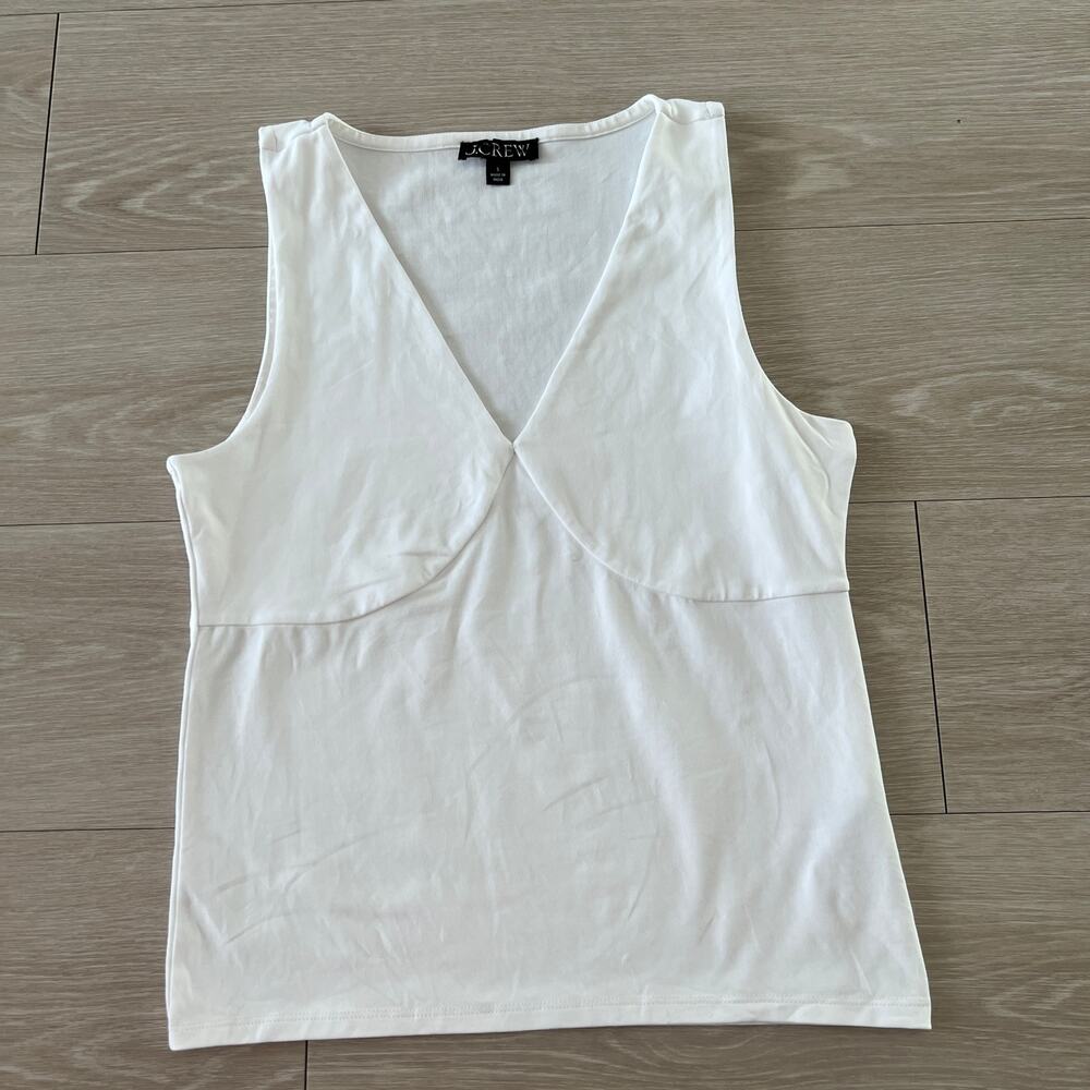 J Crew White Tank Top Womens Small White